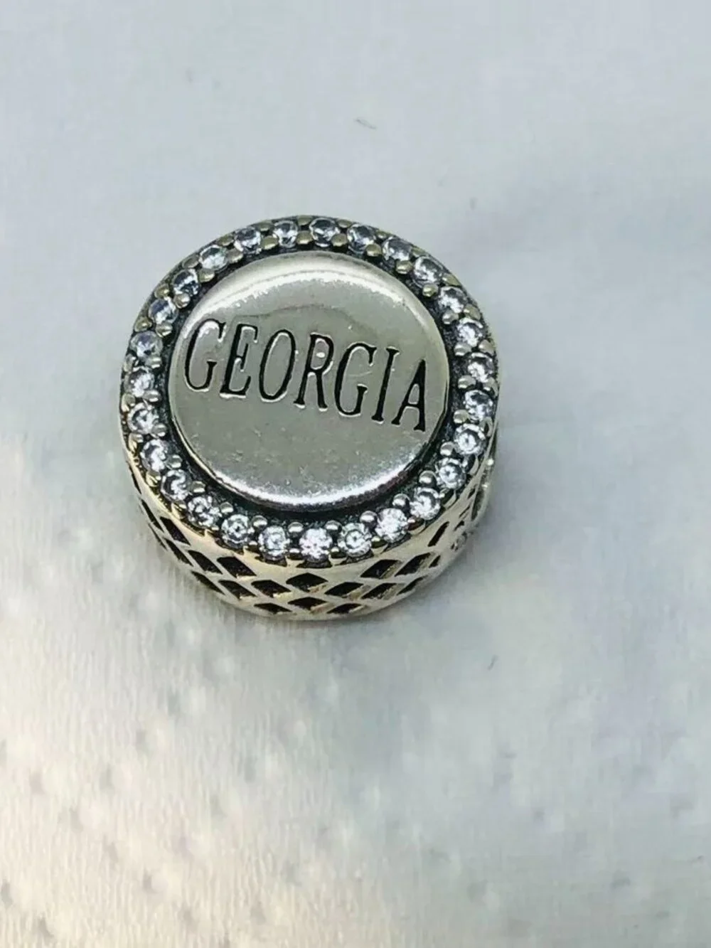 ✨ ✨Pandora Georgia Peach Exclusive Bead Charm S925 Silver with box